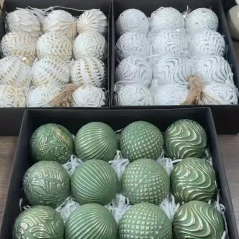 12pcs/set 8.0cm antique-style Christmas ball decorations for Decorations,Wedding Party Decorations,Ball Ornaments