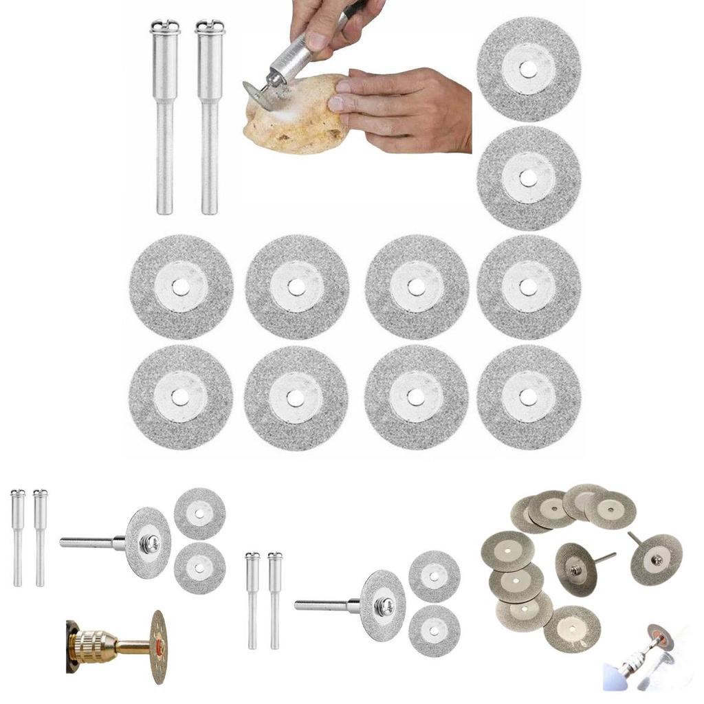 Hardened Diamond Grinding Discs 18mm 10pcs+2 Rods 18g 120 Hardness