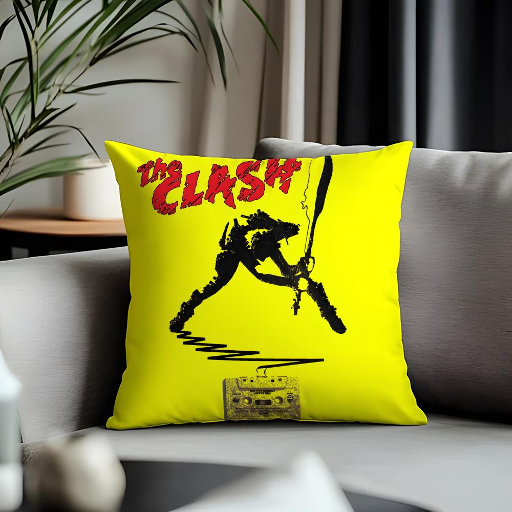 New TThe Clashed Cushion Cover Antidustmite Pillowcase Invisible Zipper Silky Short Plush Sofa Cushion Cover