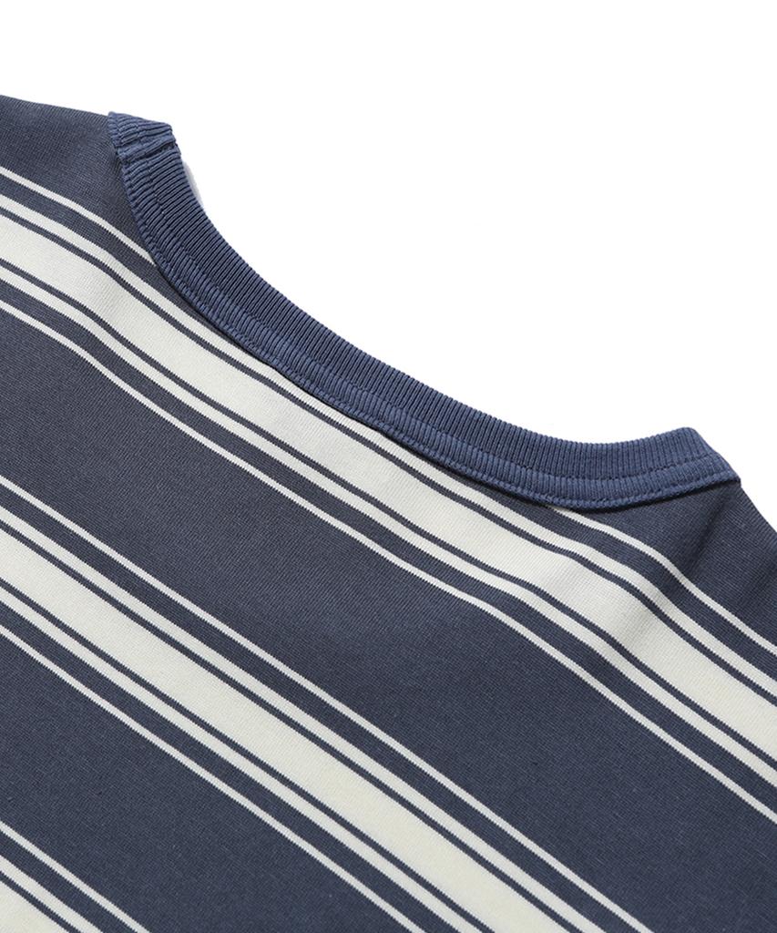 MOIF [Ss26] One Pocket H/S Tee / Blue Stripe