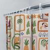 Decorative bathroom curtain with exotic animal print – perfect addition for your home décor!