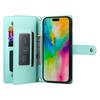 iPhone 16 Pro Max Flip Case, Wallet Zipper Pocket, Green
