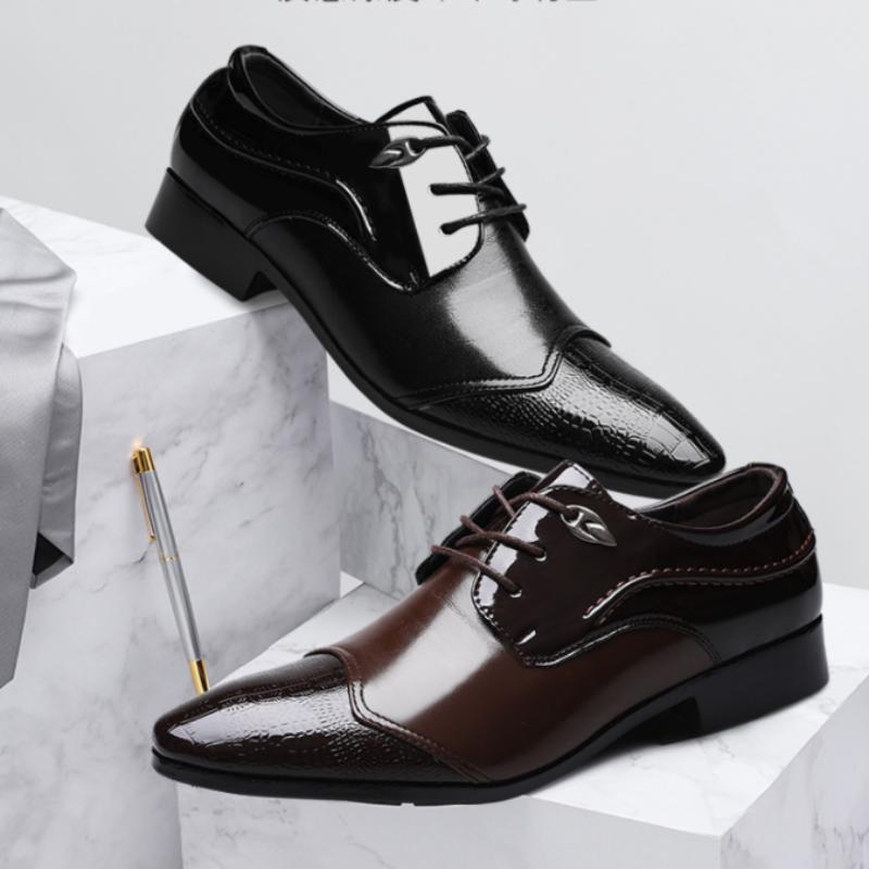 Newest Italian Oxford Shoe Men Luxury Patent Leather Wedding Shoe Pointed Dress Shoe Classic Derbies Plus Size48