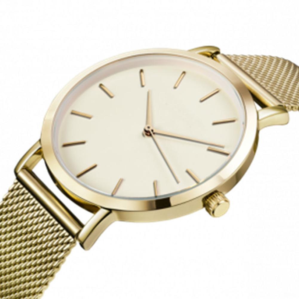 Simple Casual Men Women Large Round Dial Quartz Watch