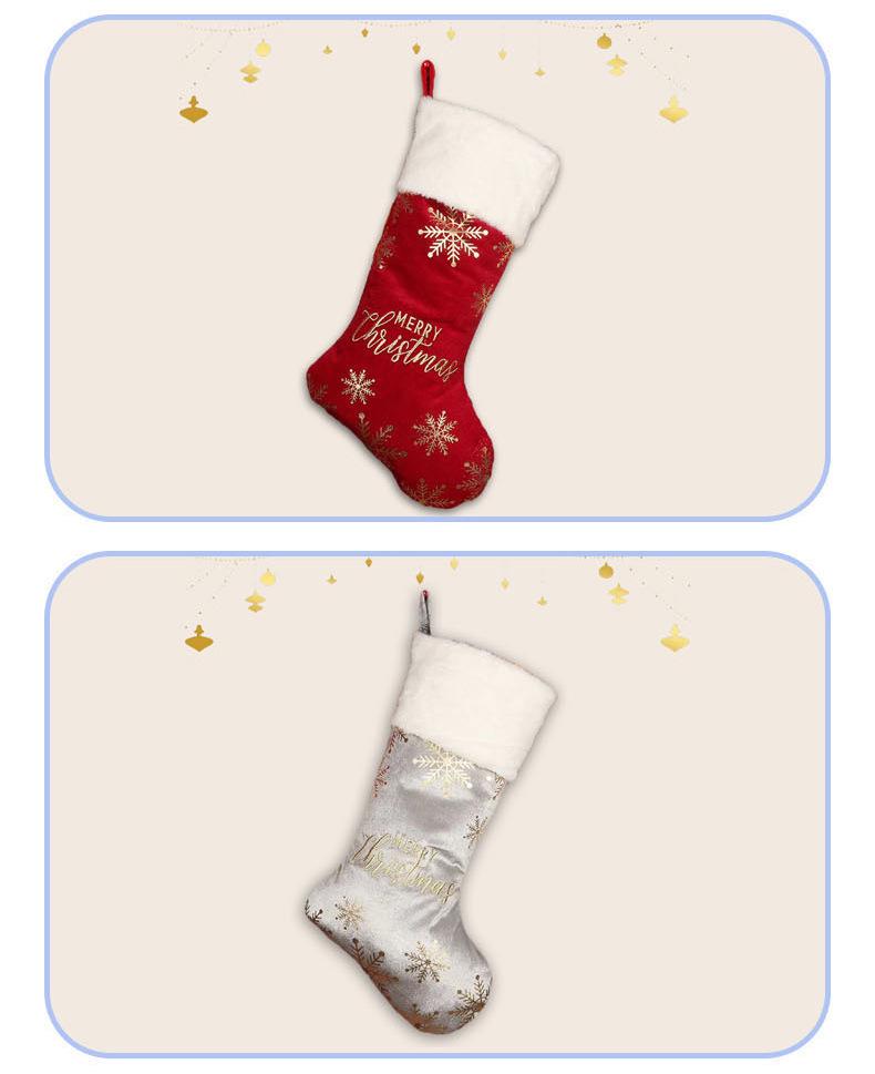 Personalized Embroidered Christmas Stockings with Snowflakes - Perfect for Gifts and Candy