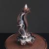Lotus Flower Resin Backflow Incense Burner Zen Home Decor for Meditation Relaxation Aromatherapy Gift