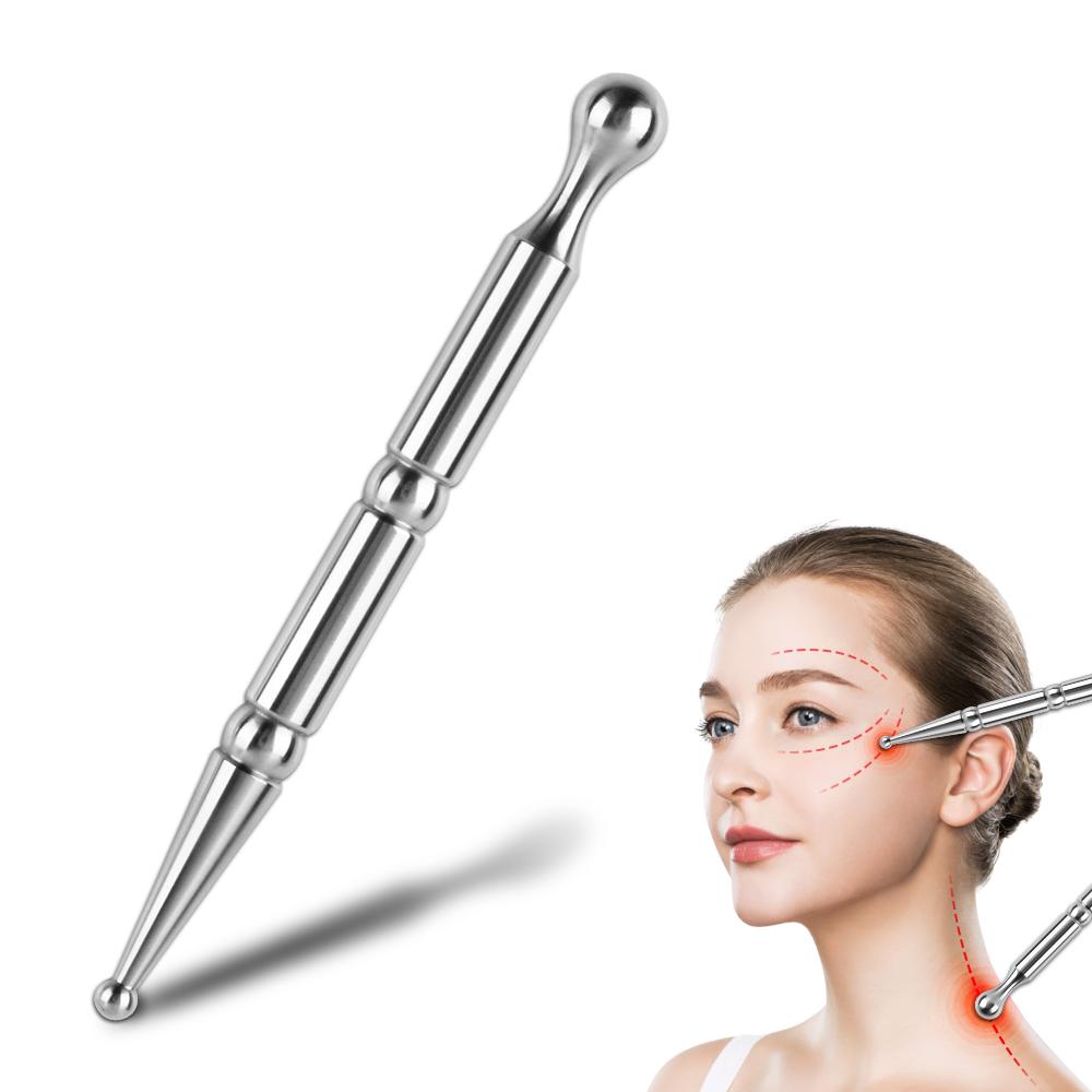 

Acupuncture Pen Stainless Steel Massage Stick Body Massager Meridian Energy Pen Facial Reflexology Acupressure Tool Dropshipping