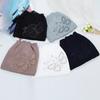 Winter Strickmütze aus Samt, warme Mützen, süße Katzenohren mit Schmetterlings-Skullies, Beanie, Damenmode, lässige Mütze für Frauen