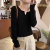 Women's French-Style Knit Sweater: Chic, Soft, Two-Piece Look with Revealing Collarbone for Spring, Autumn, and Winter.