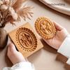 Stampino Tagliabiscotti in Legno di Faggio - Stampo in Legno Naturale per Biscotti e Pasticceria Croccante per Biscotti Fatti a Mano e Strumenti da Forno