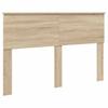 Bed Frame with Headboard Sonoma Oak Finish 140 x 200 cm Engineered Wood