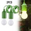 2pcs Hanging Lamp Battery Operated Colorful Green Home