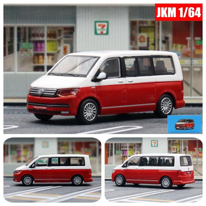 

Масштаб 1/64 Минивэн Multivan T6 MPV Литая модель автомобиля Металлическое шасси Амортизация Коллекционная модель Украшения красный