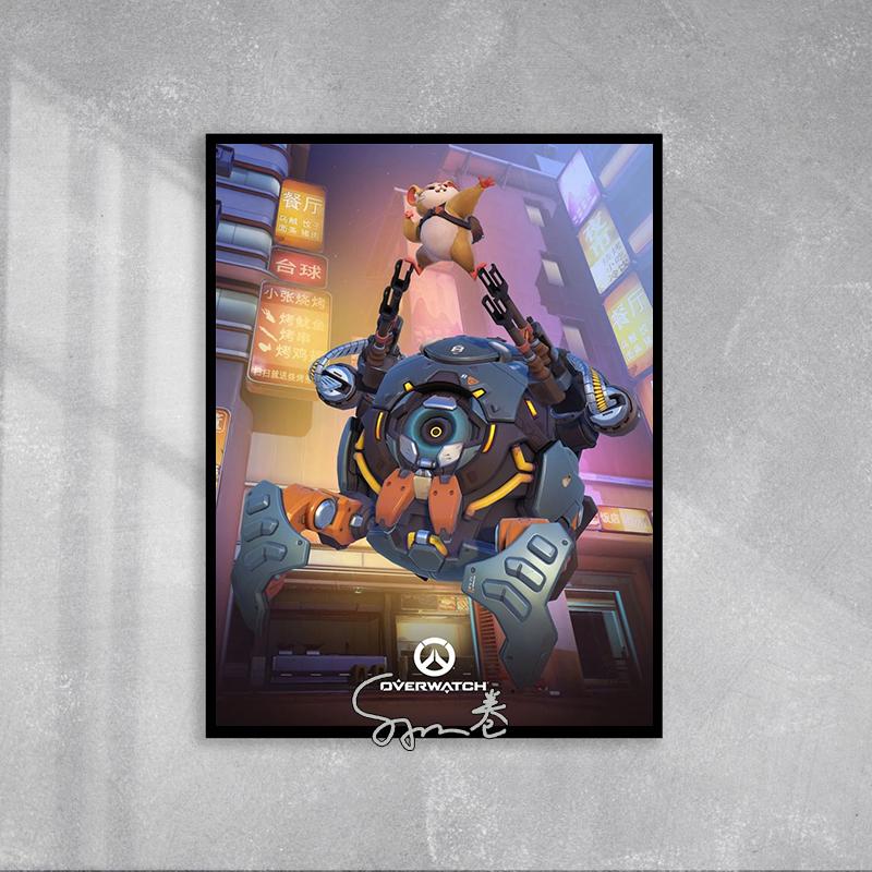 Overwatch Game Character Poster Canvas Printing Overwatch 3D Characters Wall Art Picture Video Game Wall Decor for Gaming Room