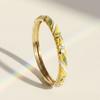 Colorful Gold Plated Floral Bangle Retro Rhinestone Inlay Oil Dipping Cuff  Elegant