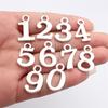 Etichette Numerate Iniziali 0-9 Ciondolo Bronzo Antico Lega di Zinco Forniture per la Creazione di Gioielli Ciondoli Stile Coppia Best Sellers