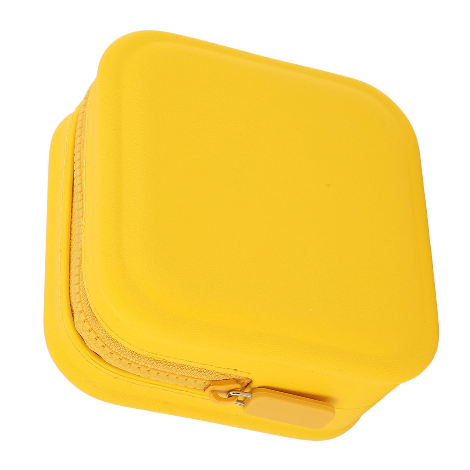 

Small Cosmetic Bag Waterproof EVA Portable Stylish Makeup Zipper Case for Home Travel Orange жёлтый