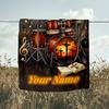 1PC Custom Name Music Faith Fusion flannel blanket versatile,all-season throw suitable for the living room,bedroom,camping,travel,and gift