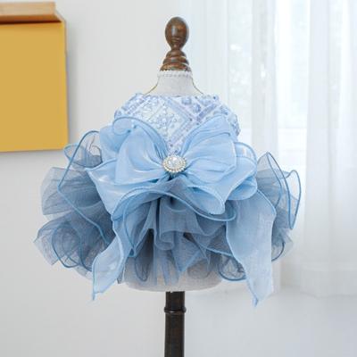 Dog Princess Dress Bling Lace Cake Camisole Tutu Dress for Small Puppies Doggie Dress-up Apparel for Wedding Parties