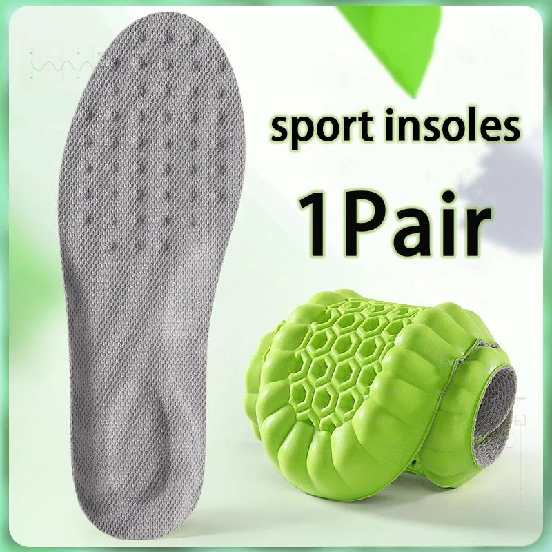 Neue atmungsaktive Einlegesohlen Weicher Memory-Schaum Schuheinlagen Turnschuhe Laufen Sport Stoßdämpfung Sohle Herren Damen Schuhpolster 1 Paar EU35-36 gray