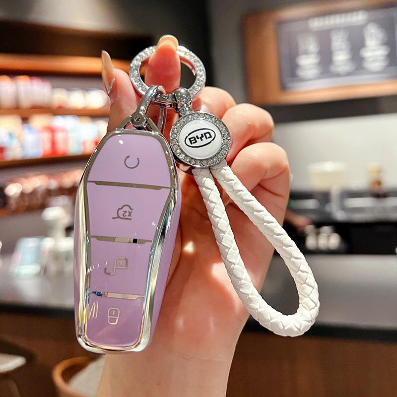 BYD Key Cover - Compatible with Dolphin, Han, Song, Qin, Yuan Plus DMI, Song Pro Max, Speed, Sharp, Han EV, Destroyer 05.