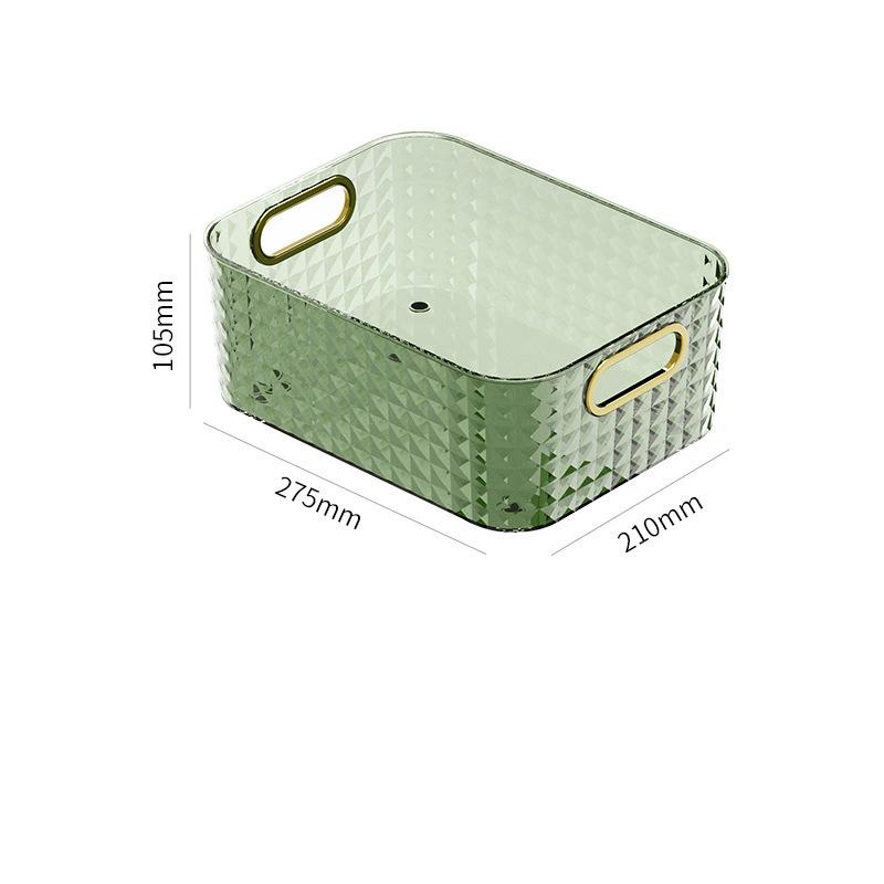 

Современный минималистичный акриловый органайзер для хранения косметики и средств по уходу за кожей для организации рабочего стола 275*210*105 mm зелёный