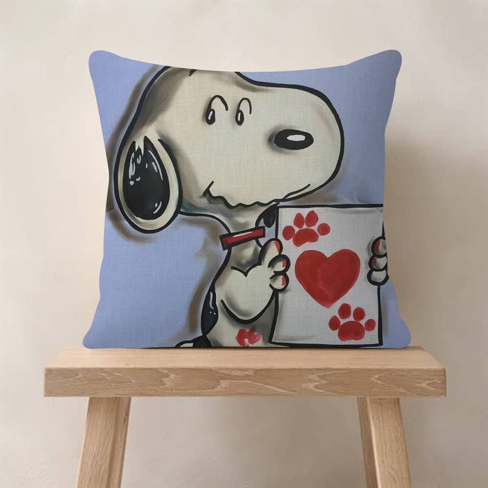 Art Cartoon SSnoopys Pillow Cover Sofa Cushion Cover Home Room Decoration Children Gift
