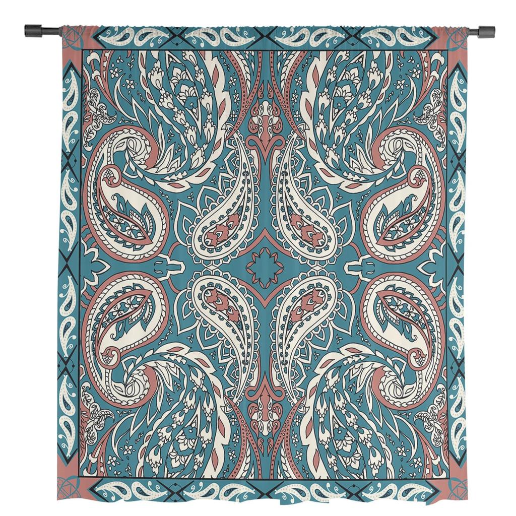 Perez Flower Tulle Curtains for Living Room Bedroom Voile Sheer Curtain Window Home Decor Drapes