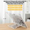 HKYC Transparent Book Stand with 13 Adjustable Height Portable Cookbook Holder Reading Bookstand for Laptop Tablet Macbook iPad