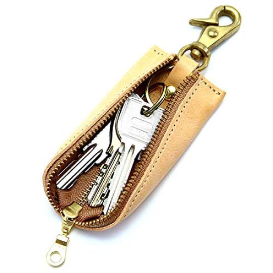 Porta-Chaves AGILITY affa "Tamia", Couro Genuíno, Couro de Vaca, Simples, Estiloso, Fofo com Fecho de Pressão