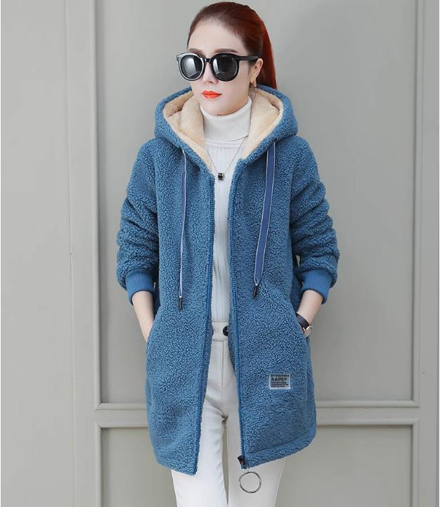 Winter Versatile Thick Warm Jacket Lamb Plush Jacket For Women