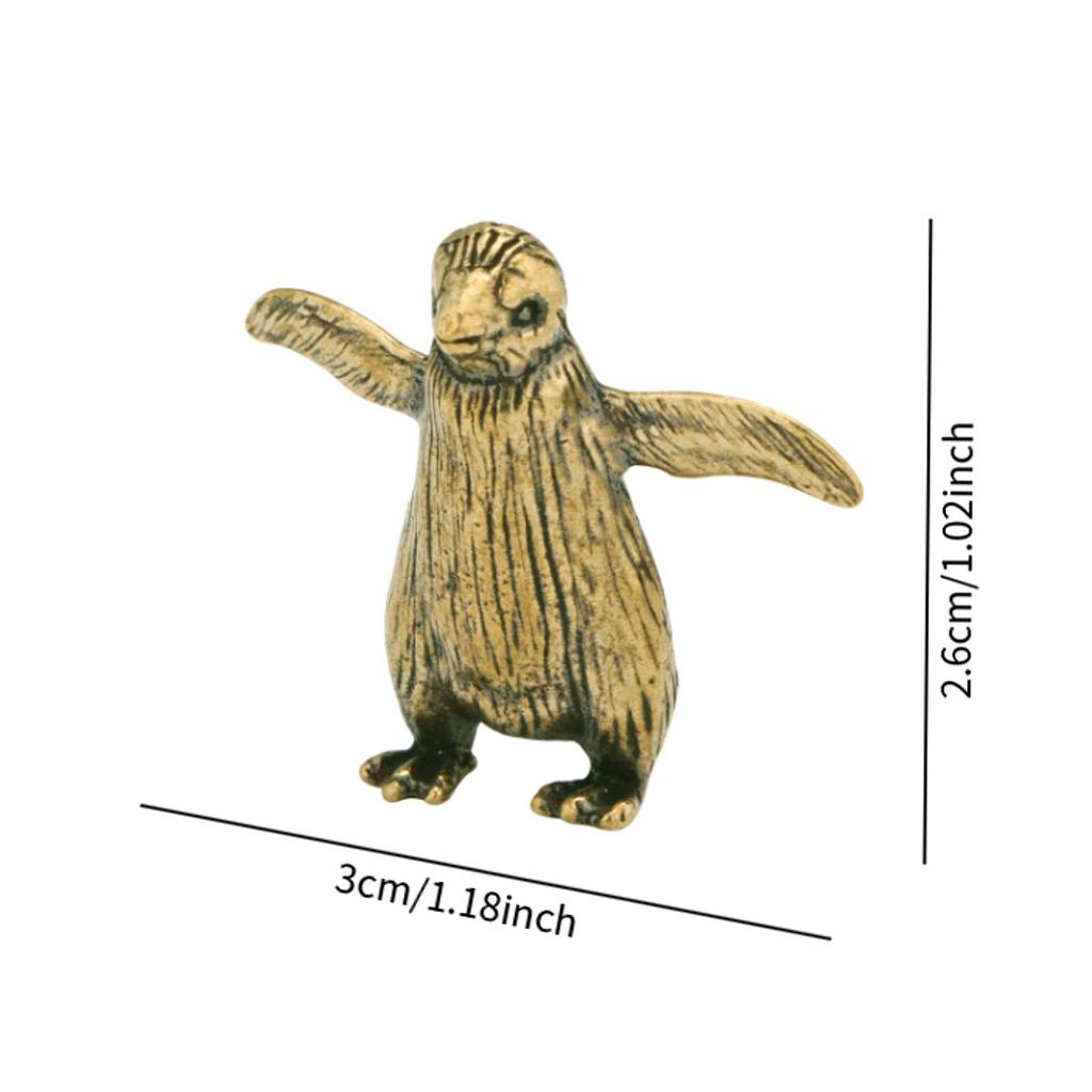 Brass Animal Small Ornament Metal Figurine Tea Pet Desktop Office Desk Decoration Collection of Crafts Home Decor