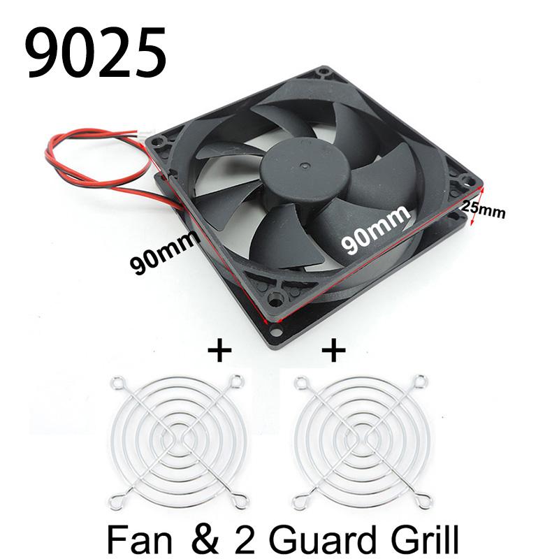 

DC 12V Вентилятор 2pin Охолодження 3010 5010 7025 8025 12025 Безщітковий захист Металева кришка гриля 40 мм 60 мм 80 мм 120 мм для 3d друку DIY 12V 9025