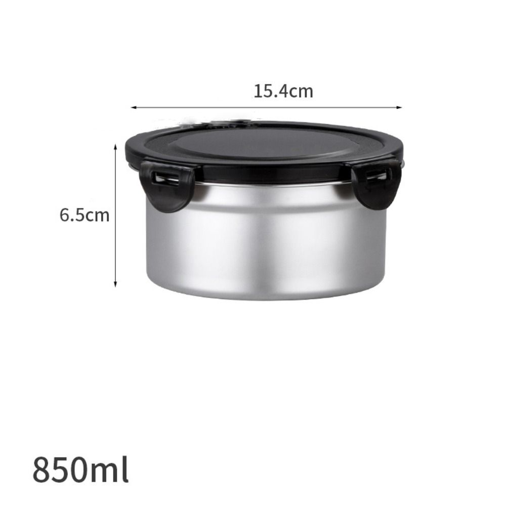 Stainless Steel Sealed Lunch Box Square Food Box Frozen Box Fresh-keeping Box  Microwave