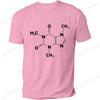 Science T Shirt Mens Funny Caffeine Molecule Gamer Geek Funny Tee Men's Summer Clothing Short Sleeve T-shirt Top Casual Tees