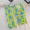 Fresh Green  Cartoon Women's Pajamas Cute 3pc Lady Sleepwear  Milk Silk Fashion Female Homewear