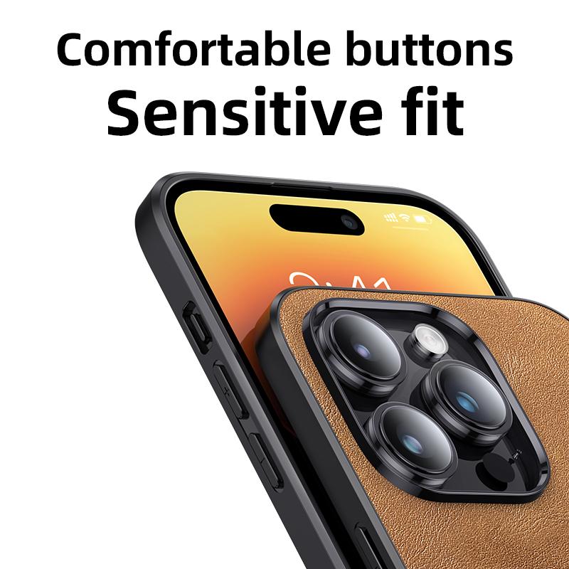 Luxury Leather Case For Iphone 14 13 12 11 Pro Max Magnetic Magsafe Wireless Charging Shockproof Silicone Phone Cover Funda Para