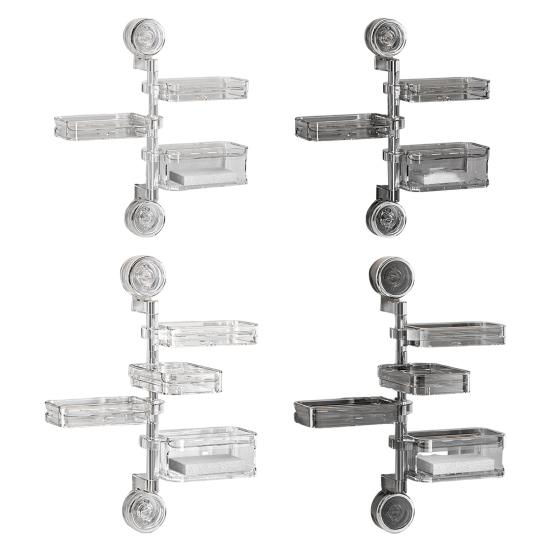Suction Cup Storage Holder Soap Box Strong Load-bearing Multi-layer Design