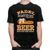 Male Padel Solves Most Of My Problems Beer Solves The Rest T Shirt Short Sleeve 100 Cotton Tee Shirt Loose Oversized Clothing