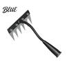 Compact Garden Rake Weeding with Sharp Tines Manganese Steel Head Weeder Rakes for Loosening Tip Soil & Removing Weeds Detachable Tool Yard Farm Use