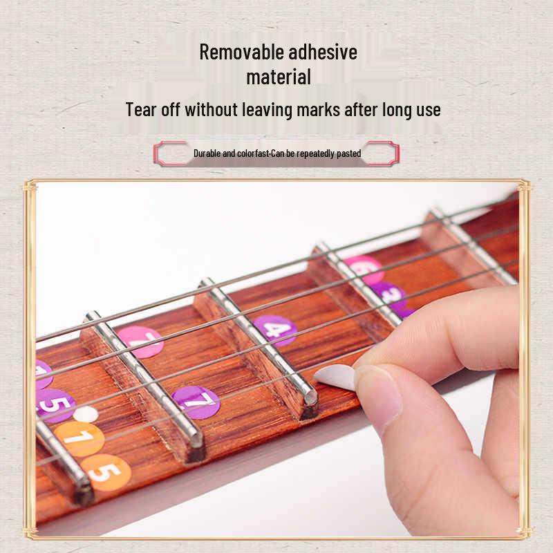 Universal Zhongruan Fingering & Note Stickers – Residue-Free, Easy-Remove Fretboard Positioning