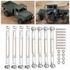 8Pcs Upgrade Metal Pull Rod Steering Pull Rod for WPL/MN/Feiyu 1/16 RC Car Spare PartsSilver