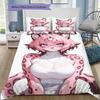 Anime Pattern Bedding Quilt Set Quilt Cover Pillowcase Home Decoration Birthday Gift (1 * Duvet Cover + 2 * Pillowcase, Without Core)