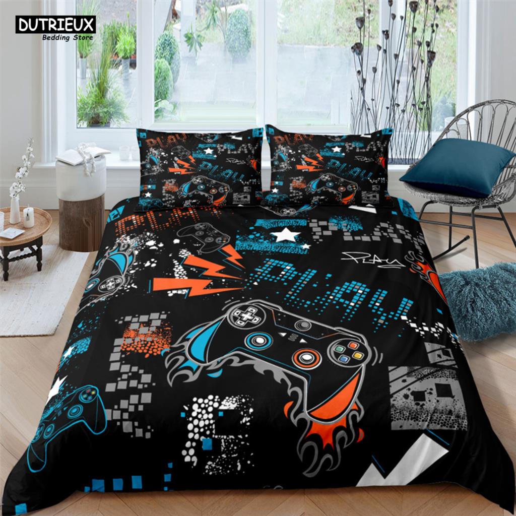 Comforter Game Handle Fashion Player Polyester Bedding Sets Child Boys For Teens King Size Bedding Set