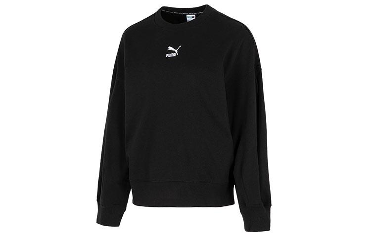 PUMA Свитшоты Женские Черный Круглый вырез Умеренный Другое 673570-01 L