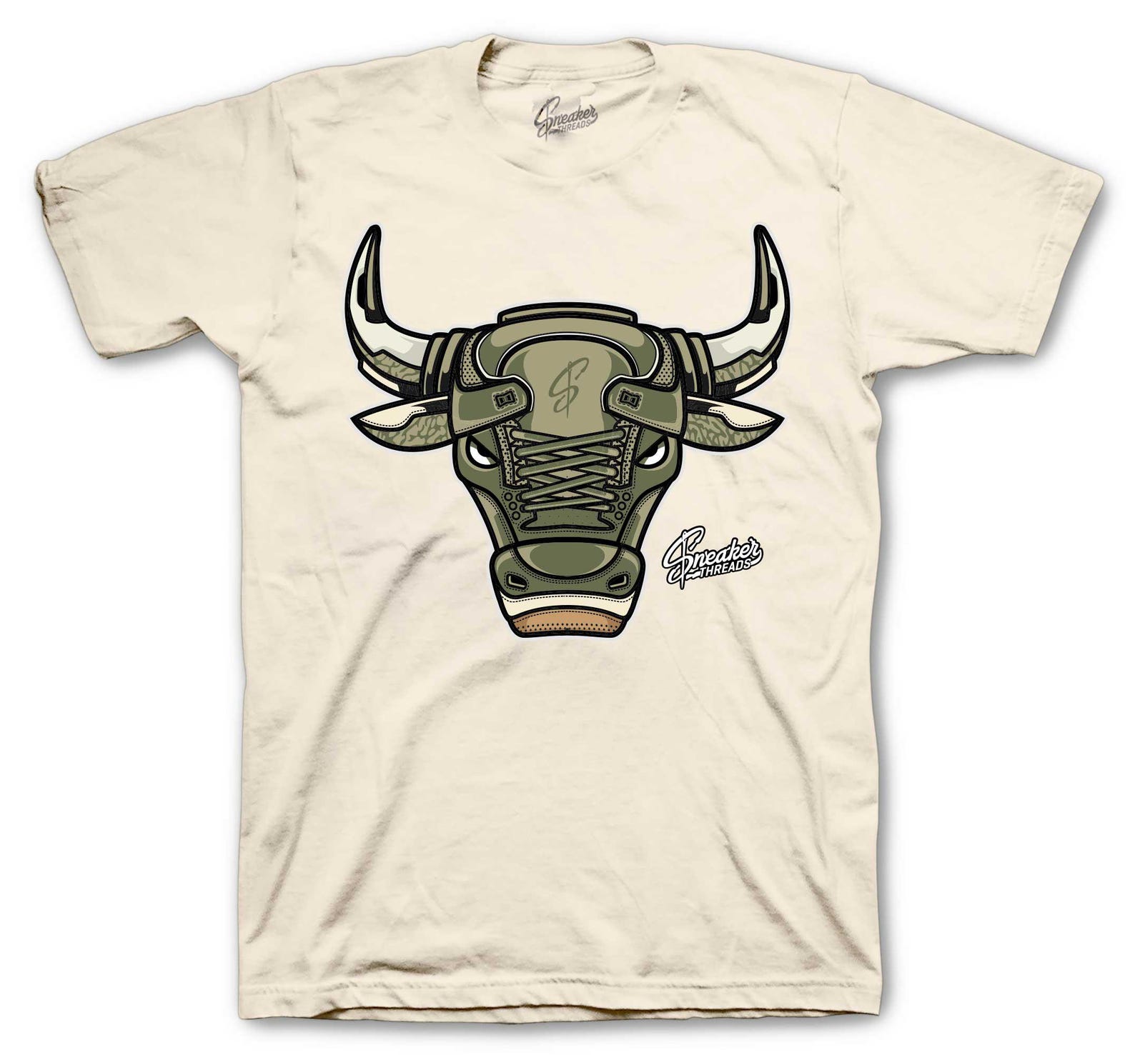 Retro 3 Family Affair Sneaker Shirts Match AJ3 Medium Olive - War Bully Tees 3XL