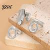 Lightweight Comfortable Ring 3Pcs/Set Alloy Plating Process Set Exaggerated Geometric