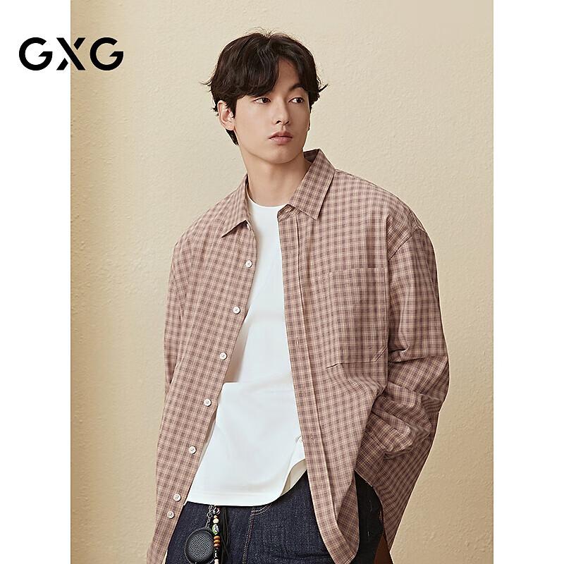 

GXG Men s Salmon Plaid Long Sleeve Shirt Jacket XXL
