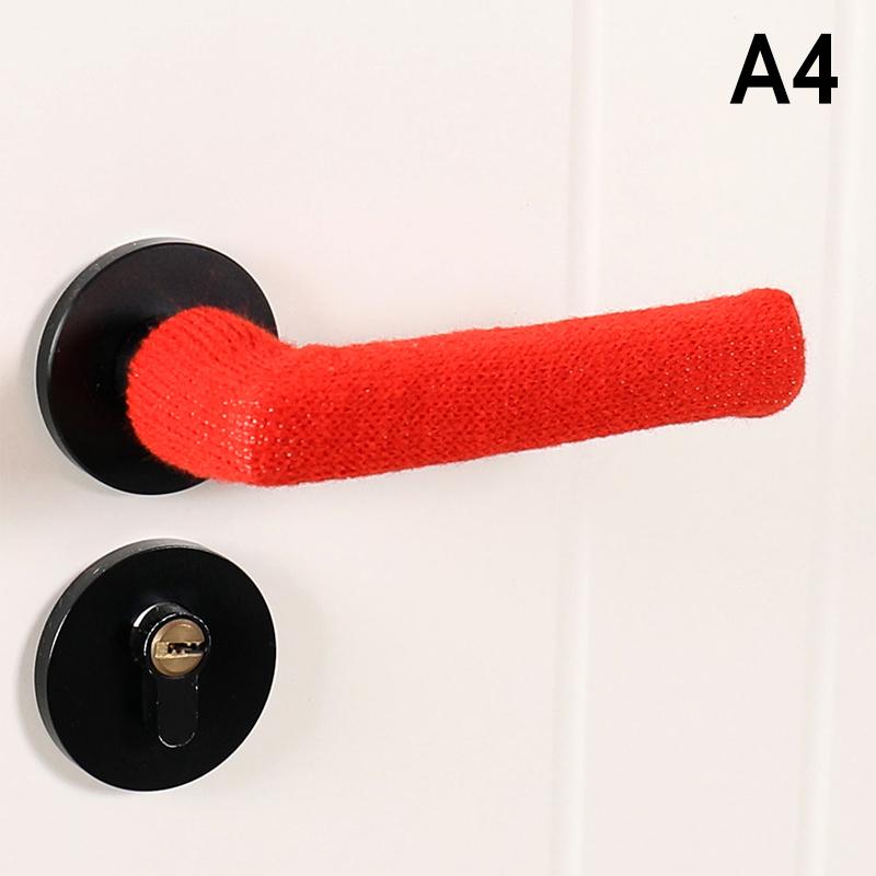 1Pc Room Door Handle Cover Warmer Door Handle Protector Anti-slip Wear-resistant Silent Thickened Chair Leg Socks Door Decor