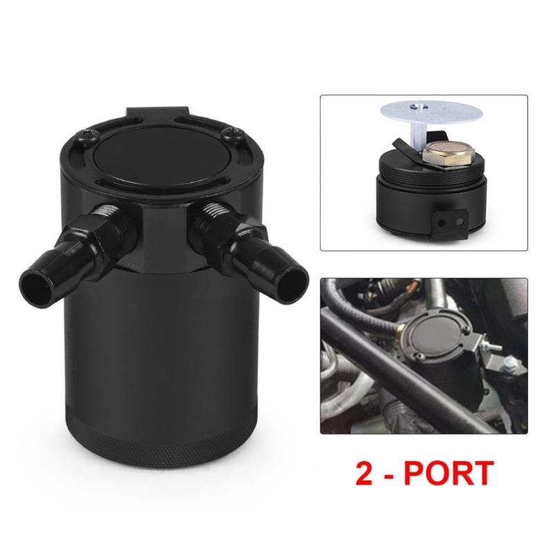 Lightweight Oil Catch Can Aluminum Alloy Oil Catch Can Two Hole Oil Catch Tank Simple Installation for Automotive